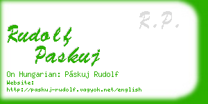 rudolf paskuj business card