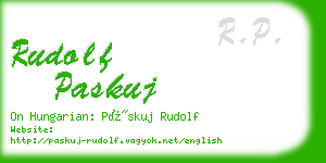 rudolf paskuj business card
